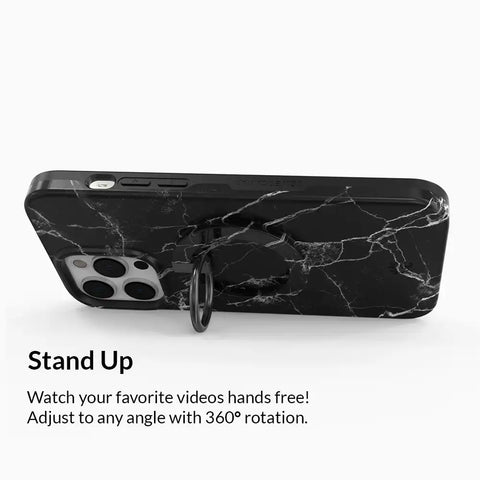 Black Marble MagSafe Grip Ring