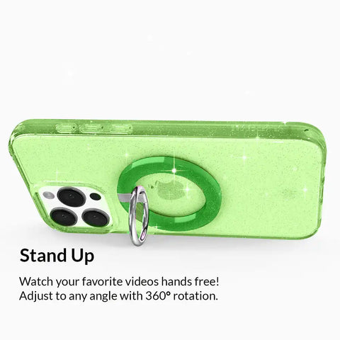 Lime Stardust Glitter MagSafe Grip Ring