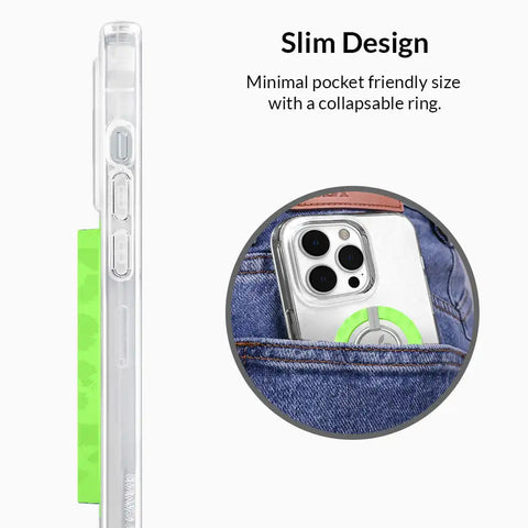 Key Lime Leopard MagSafe Grip Ring