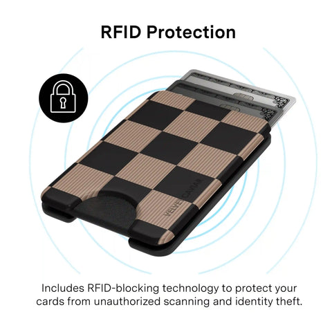 Mocha Vibe Checkered Magsafe Wallet