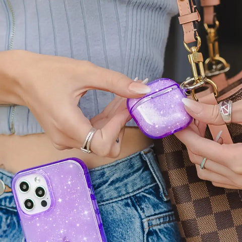 Lilac Stardust AirPod Case