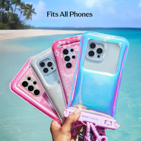 Pink Stardust Glitter Waterproof Floating Phone Pouch
