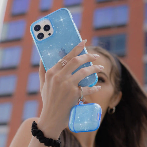 Blue Stardust Glitter iPhone Case
