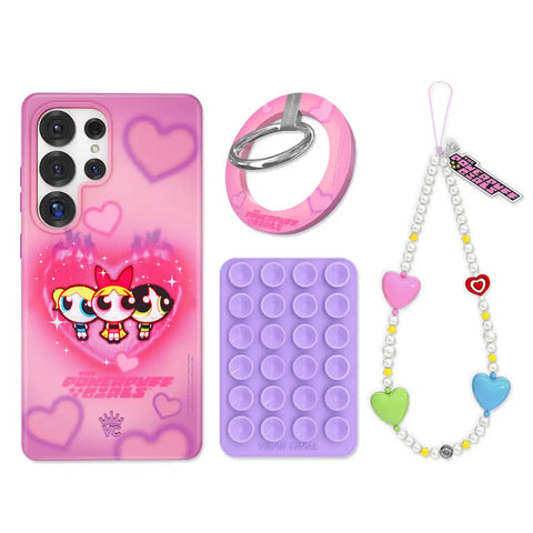 The Powerpuff Girls Airbrush Hearts Samsung Bundle Set
