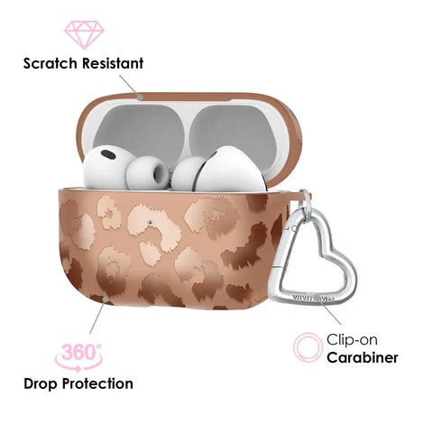 Bronze Chrome Leopard AirPod Case