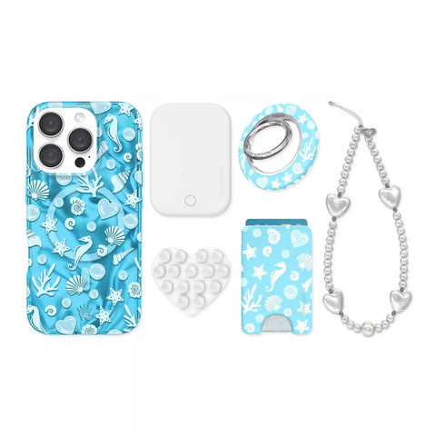 Aquamarine Holo iPhone Bundle Set