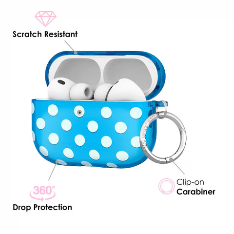 Aquamarine Polka Dot  AirPod Case