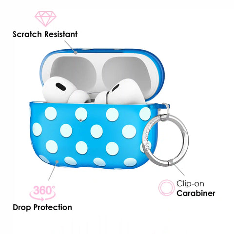 Aquamarine Polka Dot  AirPod Case