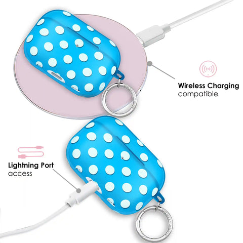 Aquamarine Polka Dot  AirPod Case