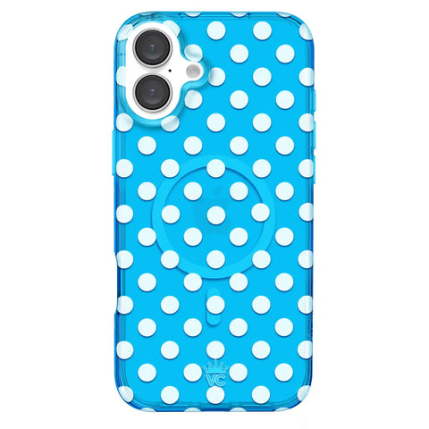 Aquamarine Polka Dot iPhone Case