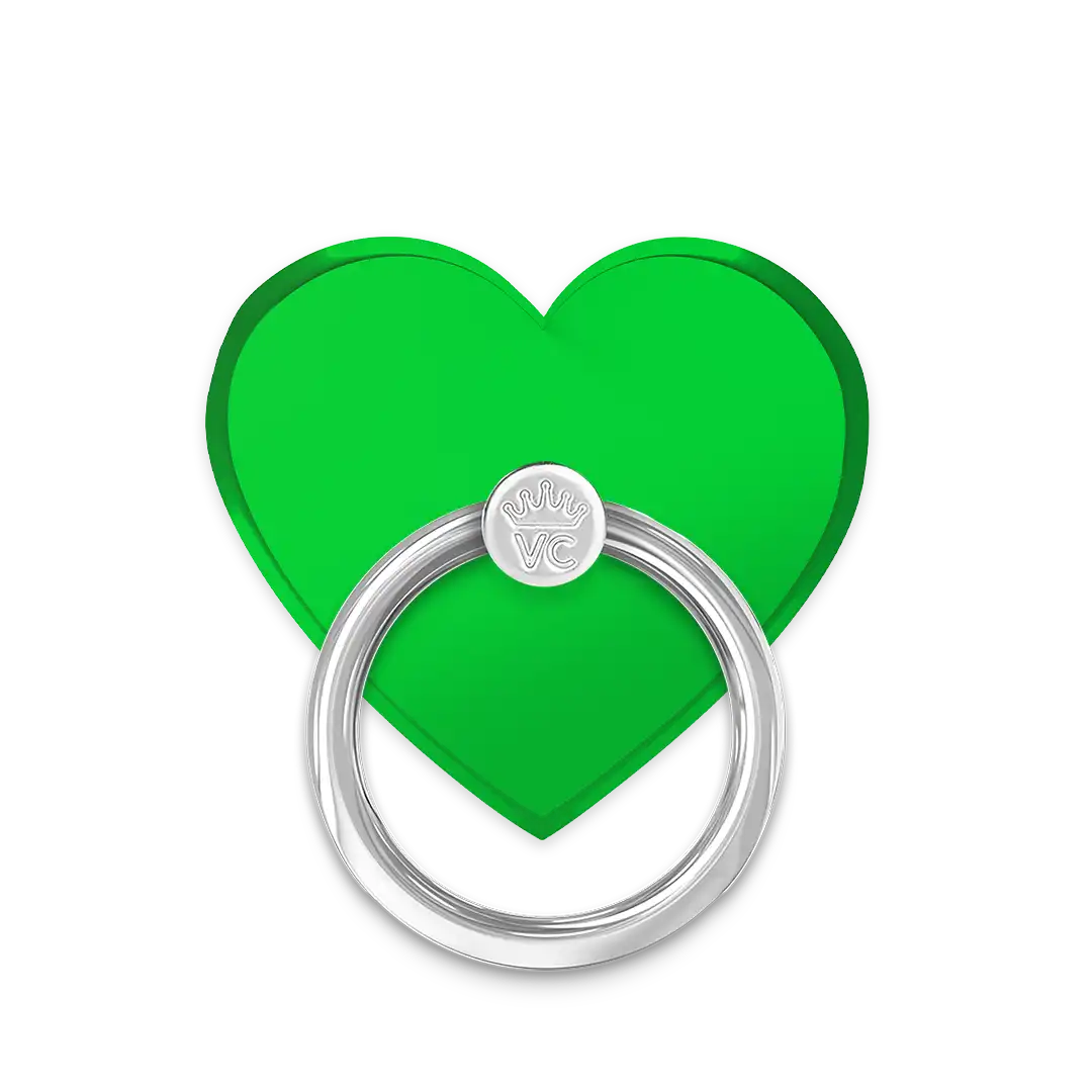 Neon Green Heart Phone Ring