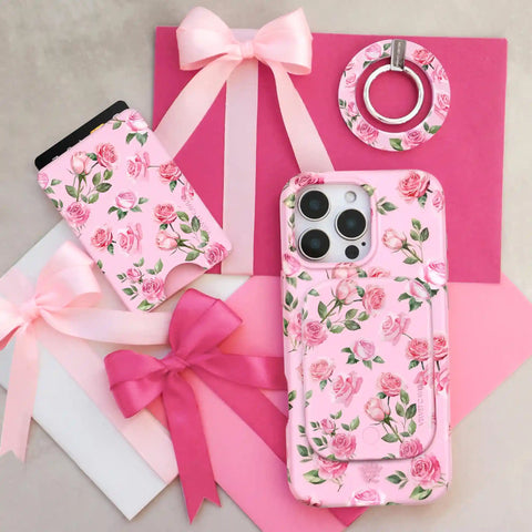 Baby Pink Roses Portable MagSafe Charger Power Pack