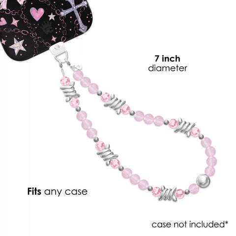 Pink Barbed Wire Phone Charm