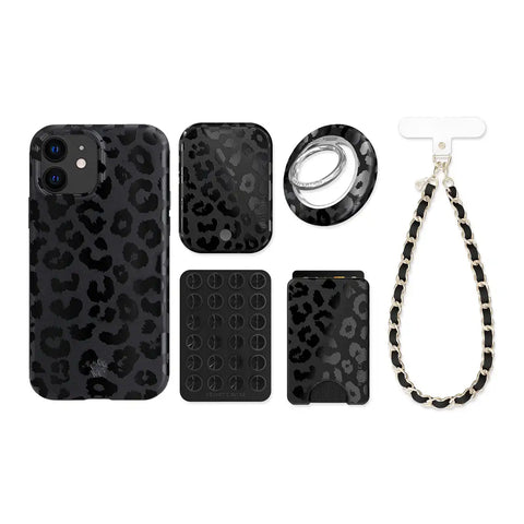 Black Leopard iPhone Bundle Set