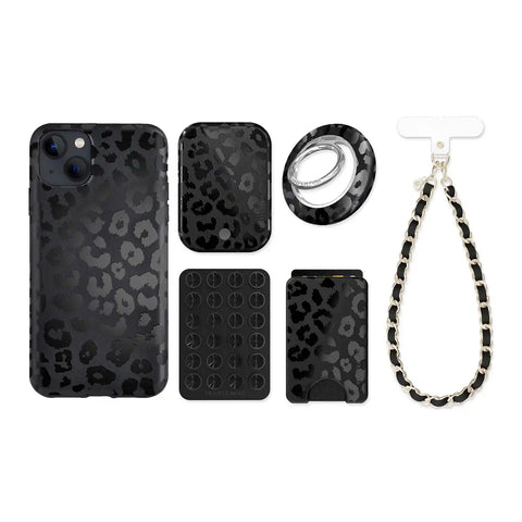 Black Leopard iPhone Bundle Set