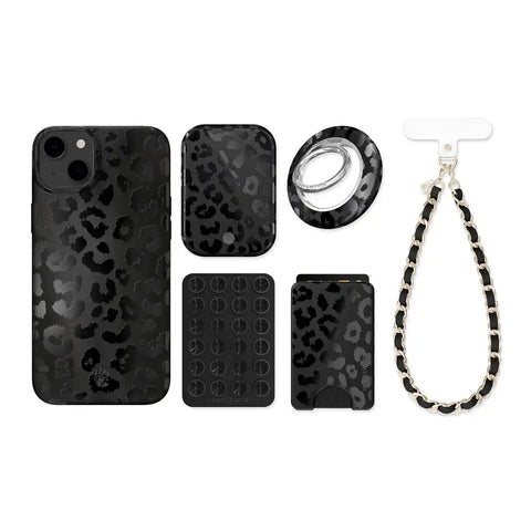 Black Leopard iPhone Bundle Set
