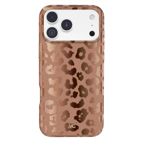 Bronze Chrome Leopard iPhone Case
