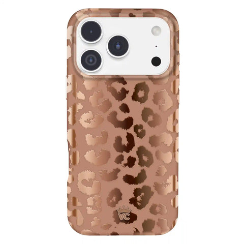 Bronze Chrome Leopard iPhone Case