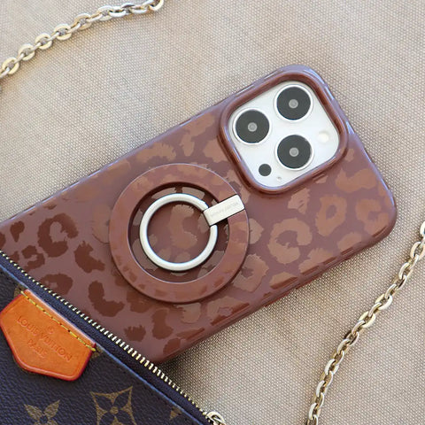 Chocolate Leopard MagSafe Grip Ring