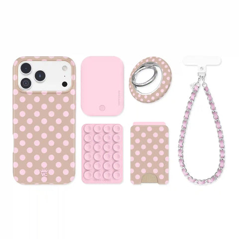 Brown Sugar Polka Dot iPhone Bundle Set
