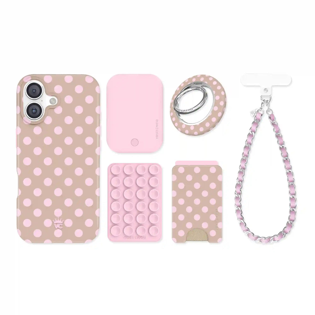 Brown Sugar Polka Dot iPhone Bundle Set