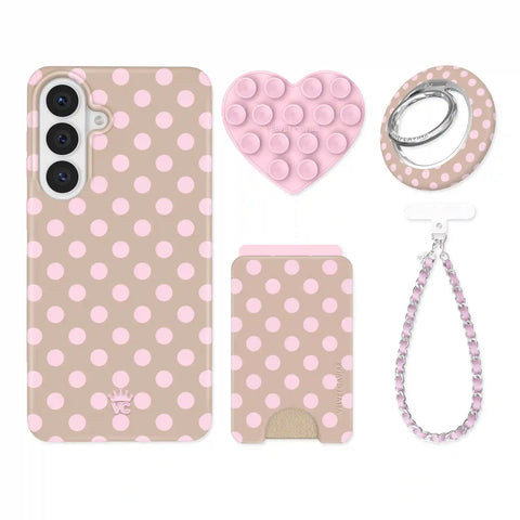 Brown Sugar Polka Dot Samsung Bundle Set