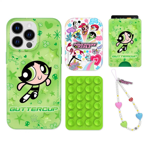 The Powerpuff Girls Buttercup iPhone Bundle Set - Wallet