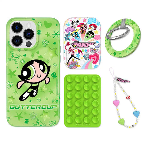 The Powerpuff Girls Buttercup iPhone Bundle Set - Grip