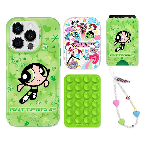The Powerpuff Girls Buttercup iPhone Bundle Set - Wallet