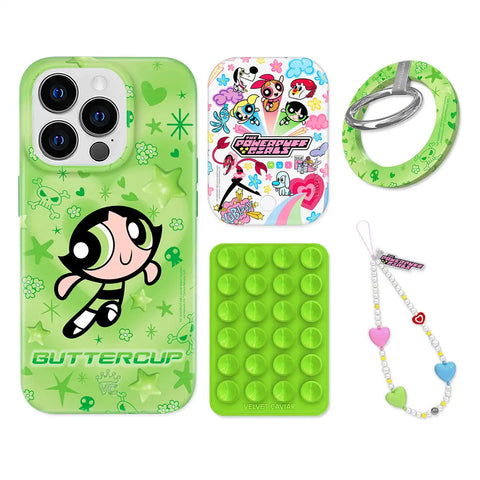 The Powerpuff Girls Buttercup iPhone Bundle Set - Grip
