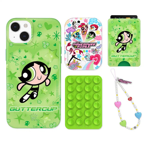 The Powerpuff Girls Buttercup iPhone Bundle Set - Wallet