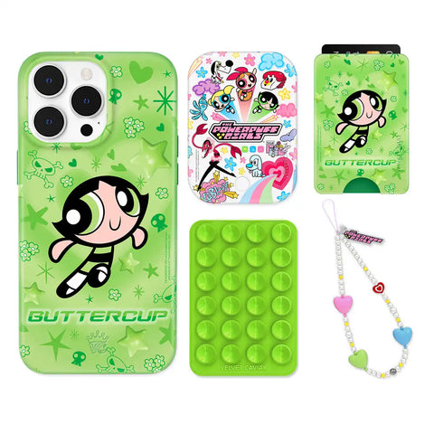The Powerpuff Girls Buttercup iPhone Bundle Set - Wallet