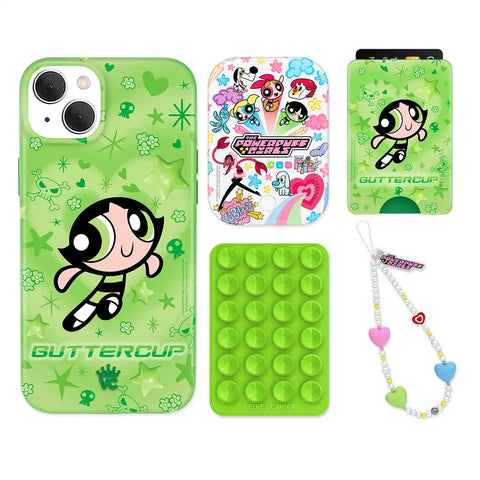 The Powerpuff Girls Buttercup iPhone Bundle Set - Wallet
