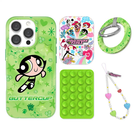 The Powerpuff Girls Buttercup iPhone Bundle Set - Grip