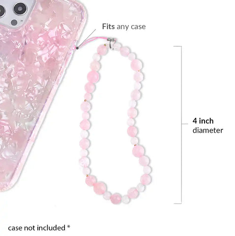 Rose Quartz Phone Charm