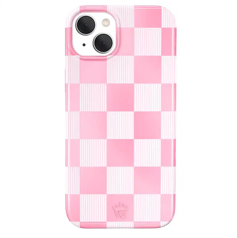 Pink Vibe Checkered iPhone Case