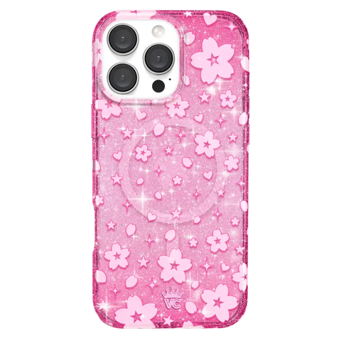Cherry Blossom Glitter iPhone Case
