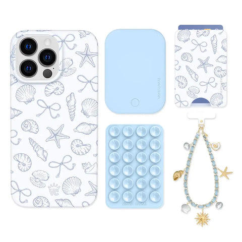 Coastal Seashells iPhone Bundle Set - Wallet