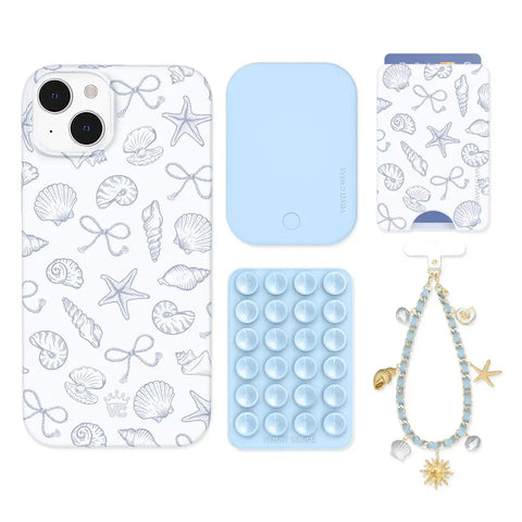 Coastal Seashells iPhone Bundle Set - Wallet