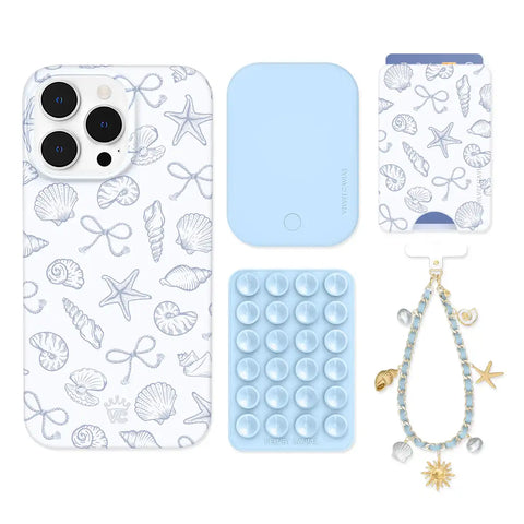 Coastal Seashells iPhone Bundle Set - Wallet