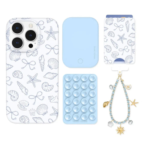 Coastal Seashells iPhone Bundle Set - Wallet