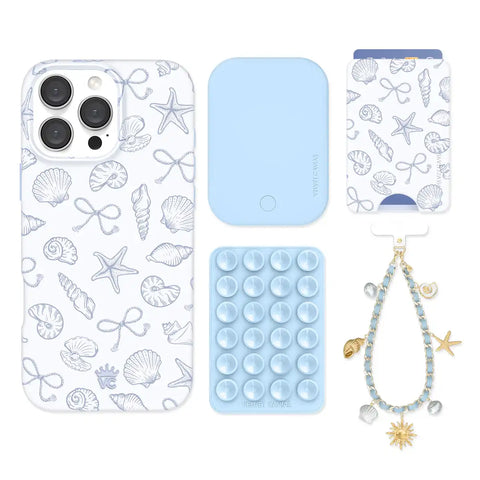 Coastal Seashells iPhone Bundle Set - Wallet