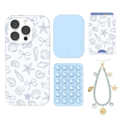 Coastal Seashells iPhone Bundle Set - Wallet
