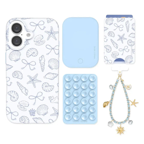 Coastal Seashells iPhone Bundle Set - Wallet
