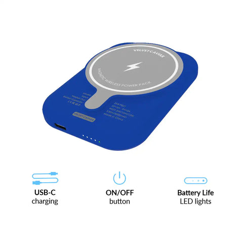 Cobalt Blue Portable MagSafe Charger Power Pack
