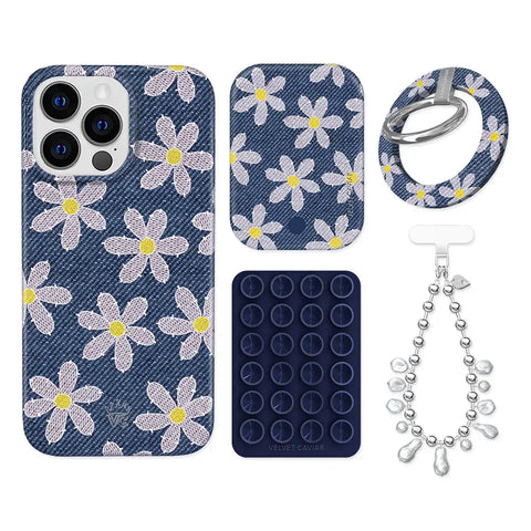 Denim Daisy iPhone Bundle Set - Grip
