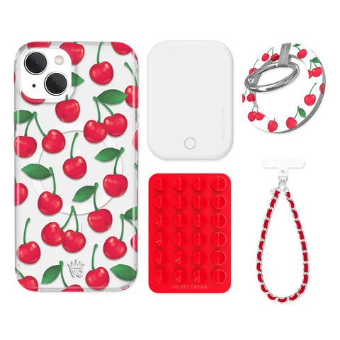 Very Cherry iPhone Bundle Set - Grip
