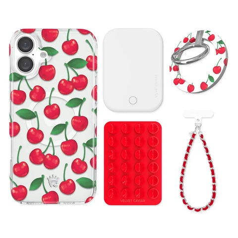 Very Cherry iPhone Bundle Set - Grip