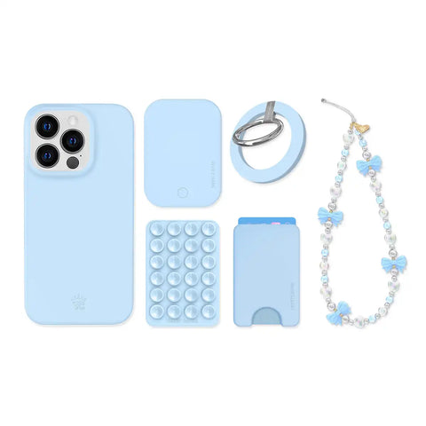 Cotton Candy Blue iPhone Bundle Set