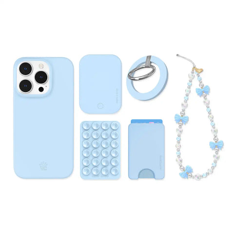 Cotton Candy Blue iPhone Bundle Set